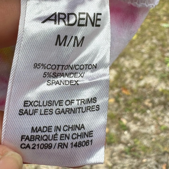 Ardene Tie Dye Women’s Short Sleeve Shirt in Pink, Yellow, Teal - Picture 4 of 7